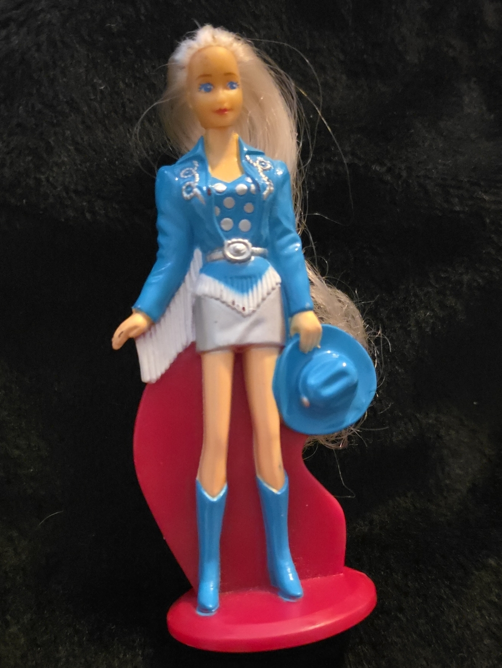1992 McDonald's Happy Meal toy featuring Western Stampin' Barbie